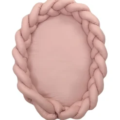 MamaLoes Amy Pure Roze 2-in-1 Babynest en Braided Bedbumper
