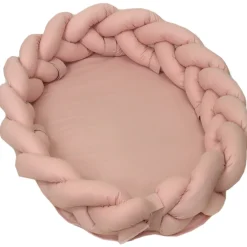 MamaLoes Amy Pure Roze 2-in-1 Babynest en Braided Bedbumper