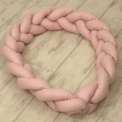 MamaLoes Amy Pure Roze 2-in-1 Babynest en Braided Bedbumper