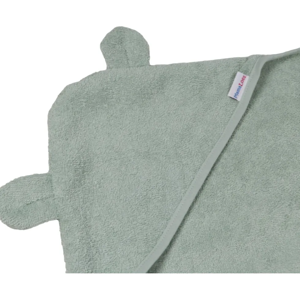 MamaLoes Beer Badstof Stone Green Badcape