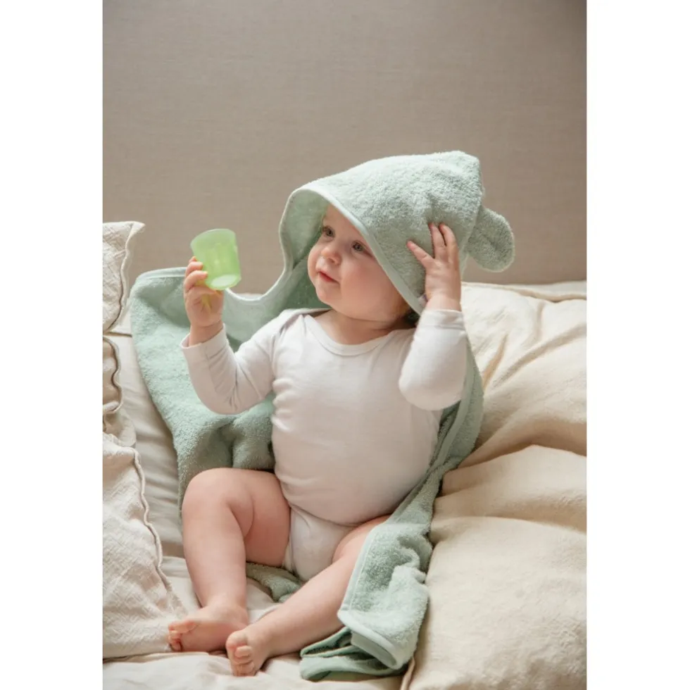 MamaLoes Beer Badstof Stone Green Badcape