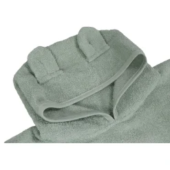 MamaLoes Beer Badstof Stone Green Kinder Badponcho