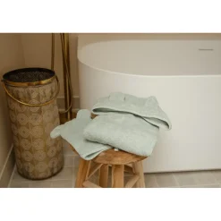 MamaLoes Beer Badstof Stone Green Kinder Badponcho