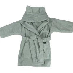 MamaLoes Beer Badstof Stone Green 1-2jr Kinder Badjas