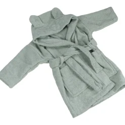 MamaLoes Beer Badstof Stone Green 1-2jr Kinder Badjas