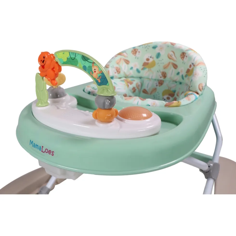 MamaLoes Evi Stone Green Loopstoel