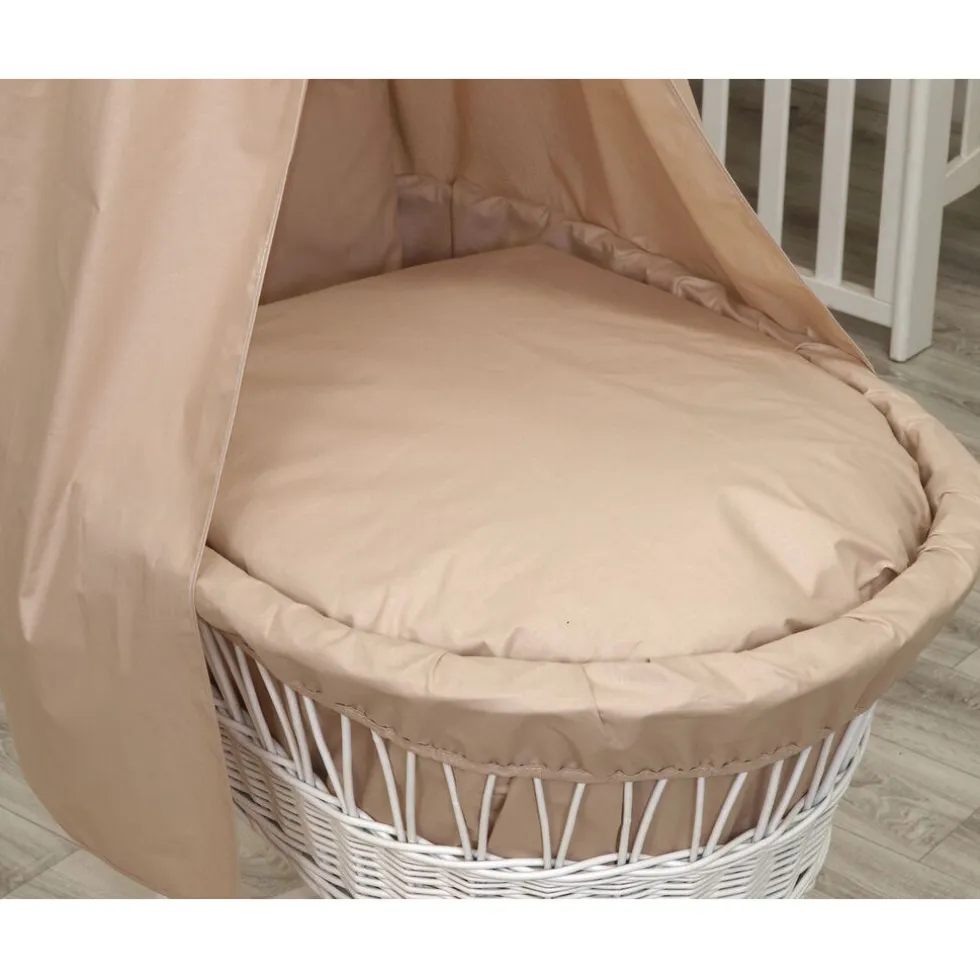 MamaLoes Pure Beige Deluxe Wit Baby Wiegje