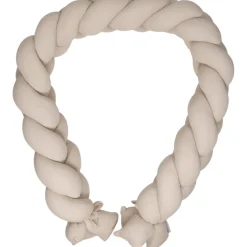 MamaLoes Soft Cotton Ecru 210 cm Braided Bedbumper