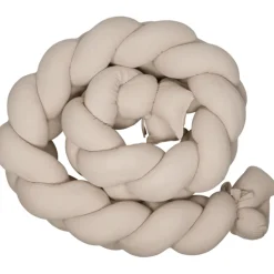 MamaLoes Soft Cotton Ecru 210 cm Braided Bedbumper