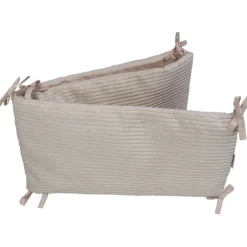 MamaLoes Velours Rib Beige 30 x 180 cm Bedbumper