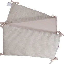 MamaLoes Velours Rib Beige 30 x 180 cm Bedbumper