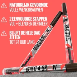 Maybelline New York Build-A-Brow 257 Medium Brown Wenkbrauwpotlood en -Gel