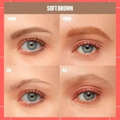 Maybelline New York Build-A-Brow 255 Soft Brown Wenkbrauwpotlood en -Gel