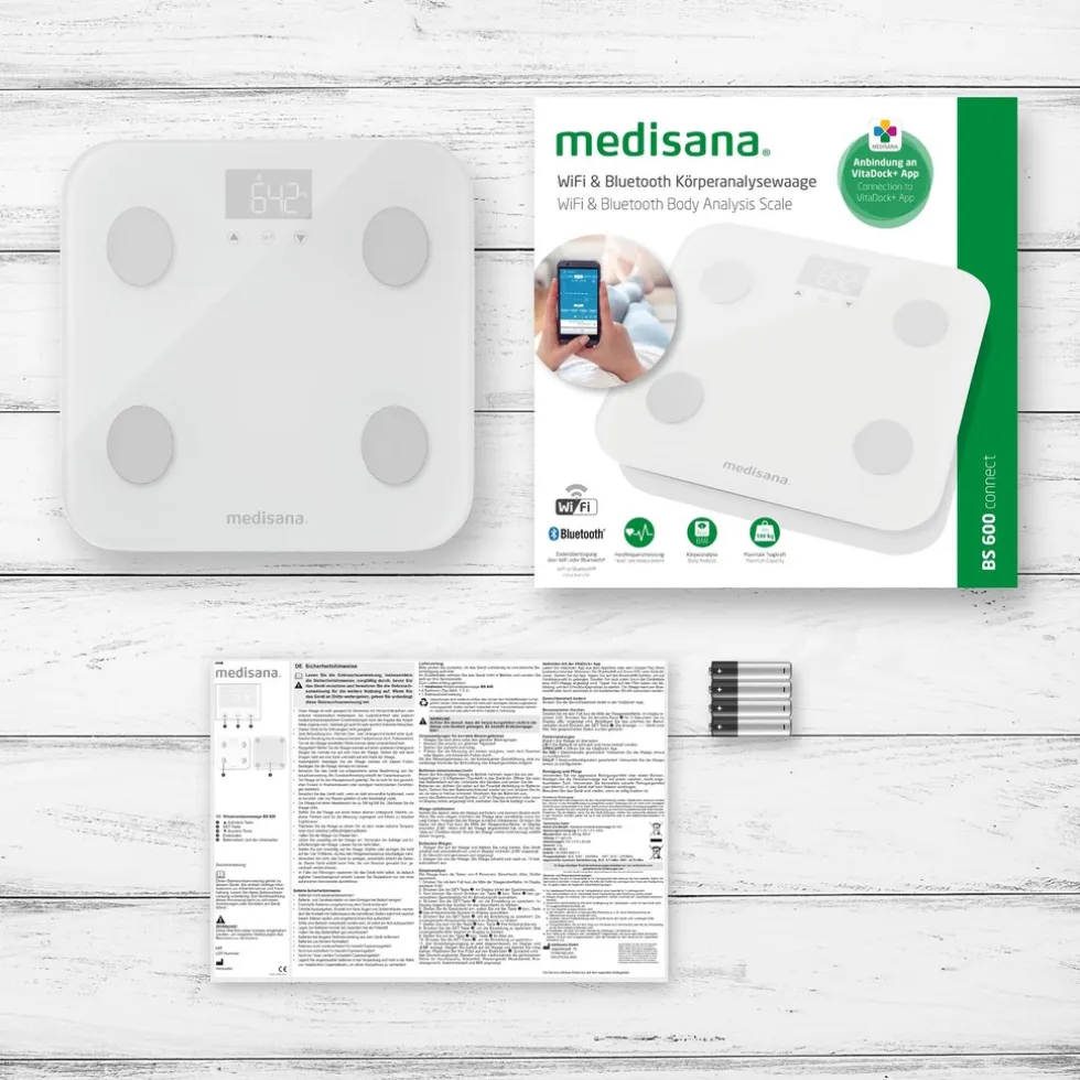 medisana BS 600 Lichaamsanalyse weegschaal met WiFi en Bluetooth