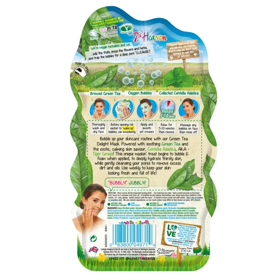 Montagne Jeunesse Green Tea Bubble Sheet Masker