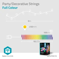Nedis WIFILP03C10 fullcolour, RGB+, Smart Wi-Fi-lichtsnoer