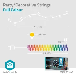 Nedis WIFILP01C48 Smart Wi-Fi-lichtsnoer