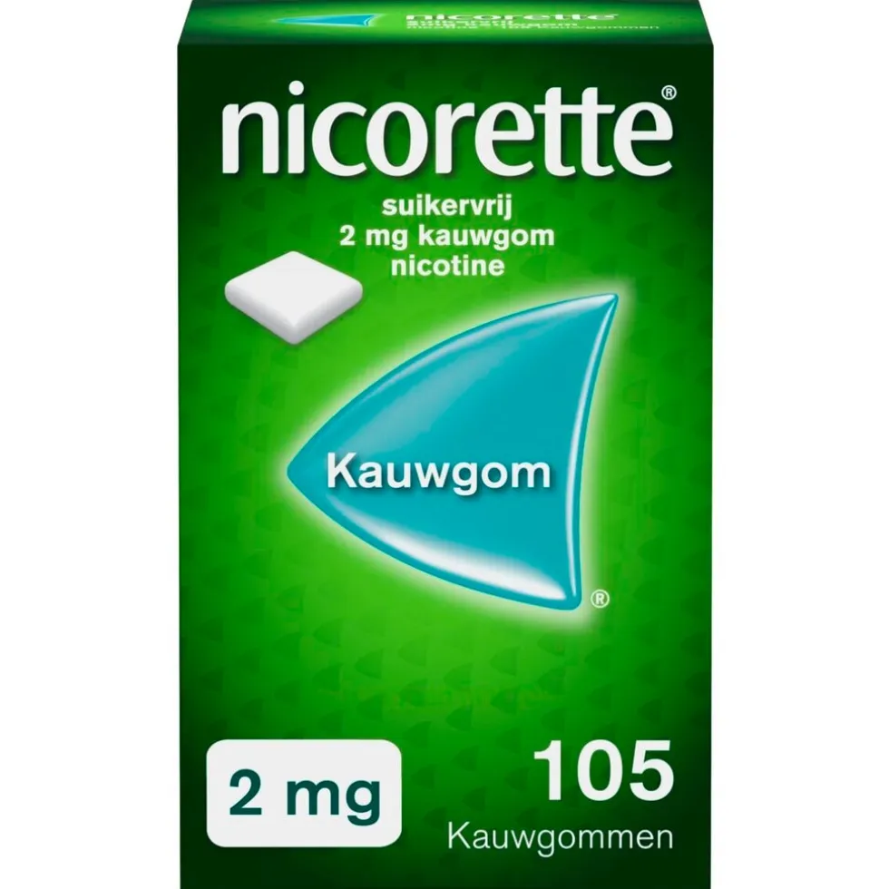 Nicorette Classic 2mg Suikervrije Kauwgom