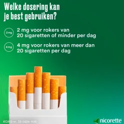 Nicorette Fresh Fruit 2mg Suikervrije Kauwgom