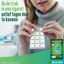 Nicorette Fresh Fruit 2mg Suikervrije Kauwgom