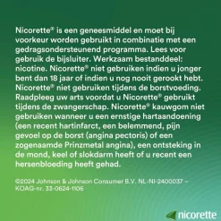 Nicorette Fresh Fruit 2mg Suikervrije Kauwgom