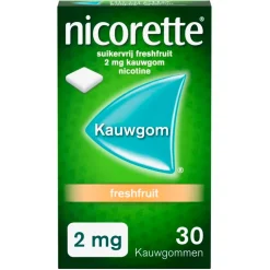 Nicorette Fresh Fruit 2mg Suikervrije Kauwgom