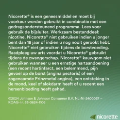 Nicorette Menthol Mint 2mg Suikervrije Kauwgom