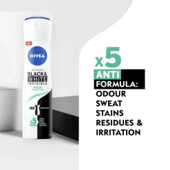 NIVEA Black & White Invisible Fresh Antitranspirant Spray