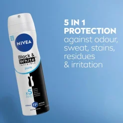 NIVEA Black & White Invisible Pure Antitranspirant Spray
