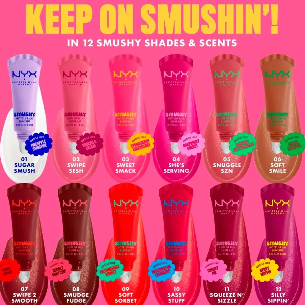 NYX Professional Makeup Smushy 08 Smudge Fudge Matte Lip Balm