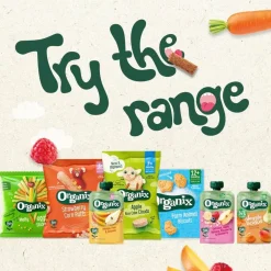 Organix Bio 4M+ Appel en Aardbei Knijpzakje