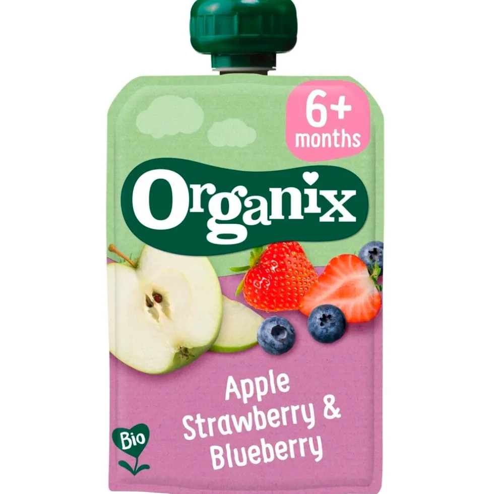 Organix 6+M Appel, Aardbei & Bosbes Knijpfruit