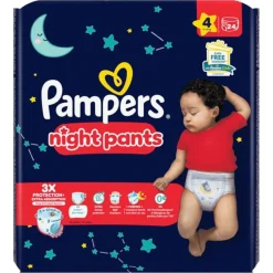 Pampers Night Pants Maat 4 Luierbroekjes