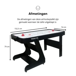 Pegasi airhockeytafel Blizzard inklapbaar