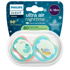 Philips Avent Soother Ultra Air 6-18M SCF376/28 Nighttime Fopspeen