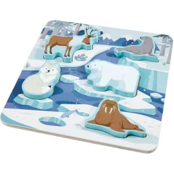 Playing Kids Arctic Puzzel