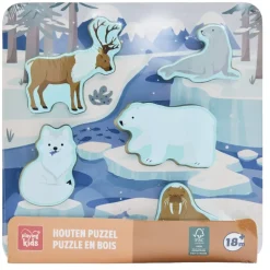 Playing Kids Arctic Puzzel