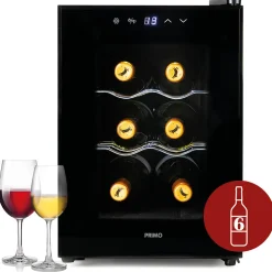 PRIMO PR168WK Energie E Wijnkoeler 6 flessen