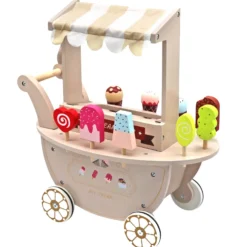 Rijoka Houten ijscokar Inclusief 9 Houten ijsjes