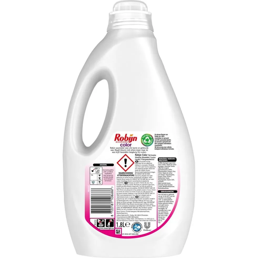 Robijn Color Pink Sensation Vloeibaar Wasmiddel