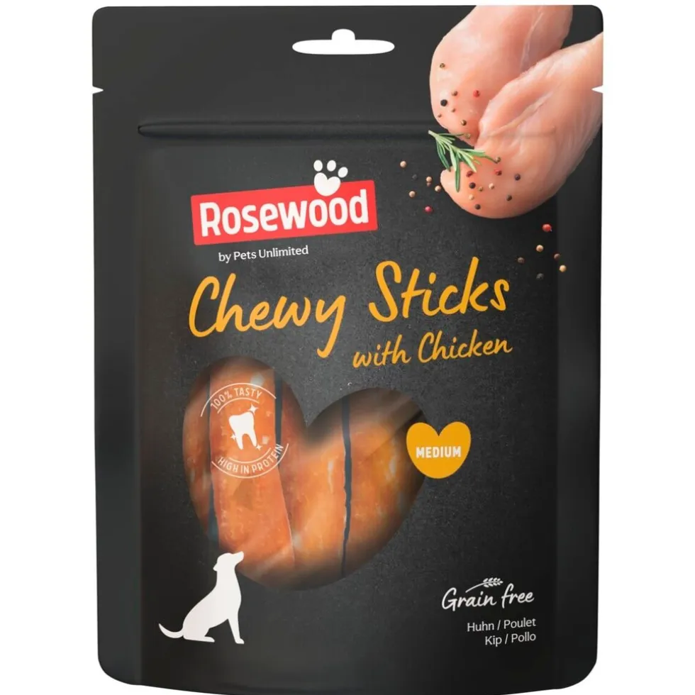 Rosewood Chewy Sticks met Kip Hondensnacks