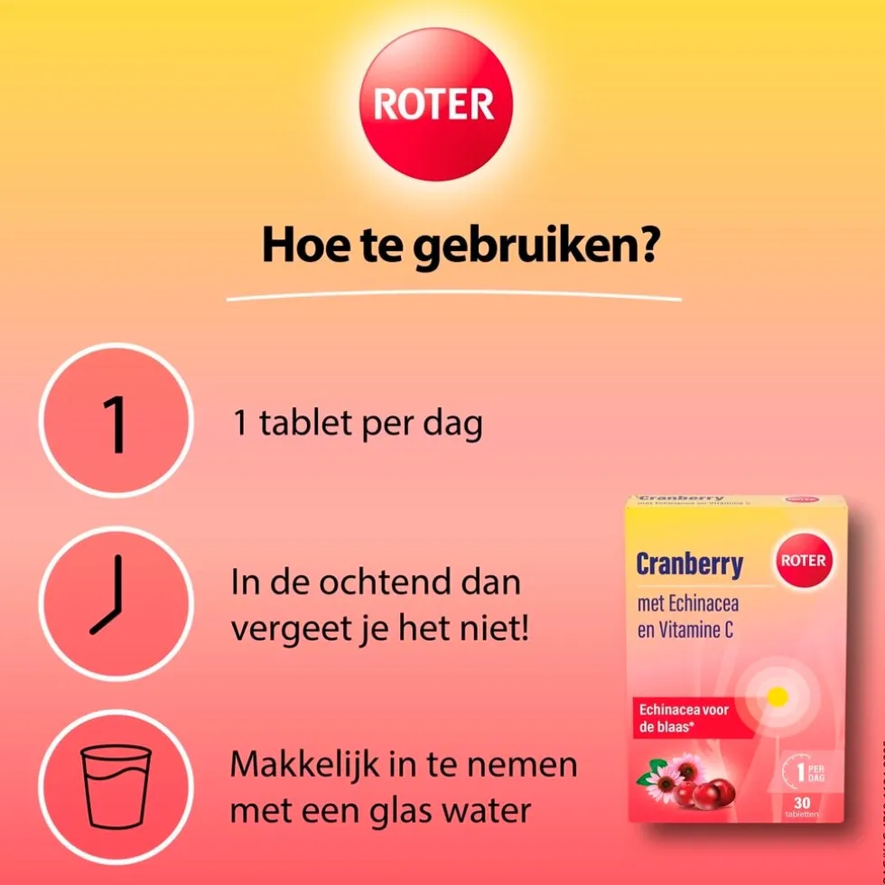 Roter Cranberry Vitamine C en Echinacea Tabletten