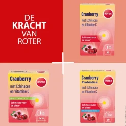Roter Cranberry Vitamine C en Echinacea Tabletten