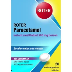 Roter Paracetamol 500mg Smelttabletten