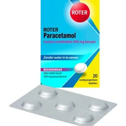 Roter Paracetamol 500mg Smelttabletten