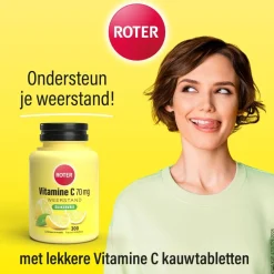 Roter Vitamine C 70 mg Suikervrije Kauwtabletten