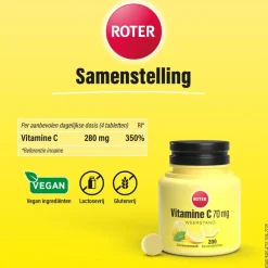 Roter Vitamine C 70mg Citroen Kauwtabletten