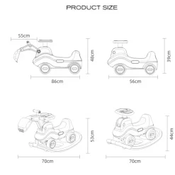 Russle Hobbelfiguur 2 in 1 Loopwagen in model Graafmachine