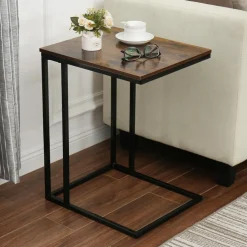 SensaHome Antieke Houten Bijzettafel Sofa Bloemenplank