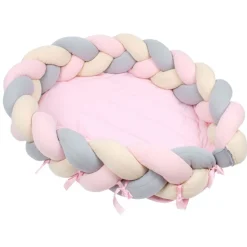 Sevibaby Roze 3-in-1 Braided Bedbumper en Babynest